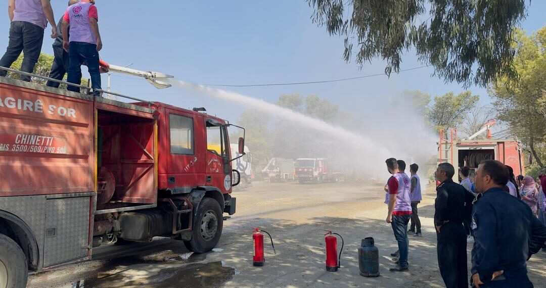 تدريب عملي على إطفاء الحرائق في الحسكة