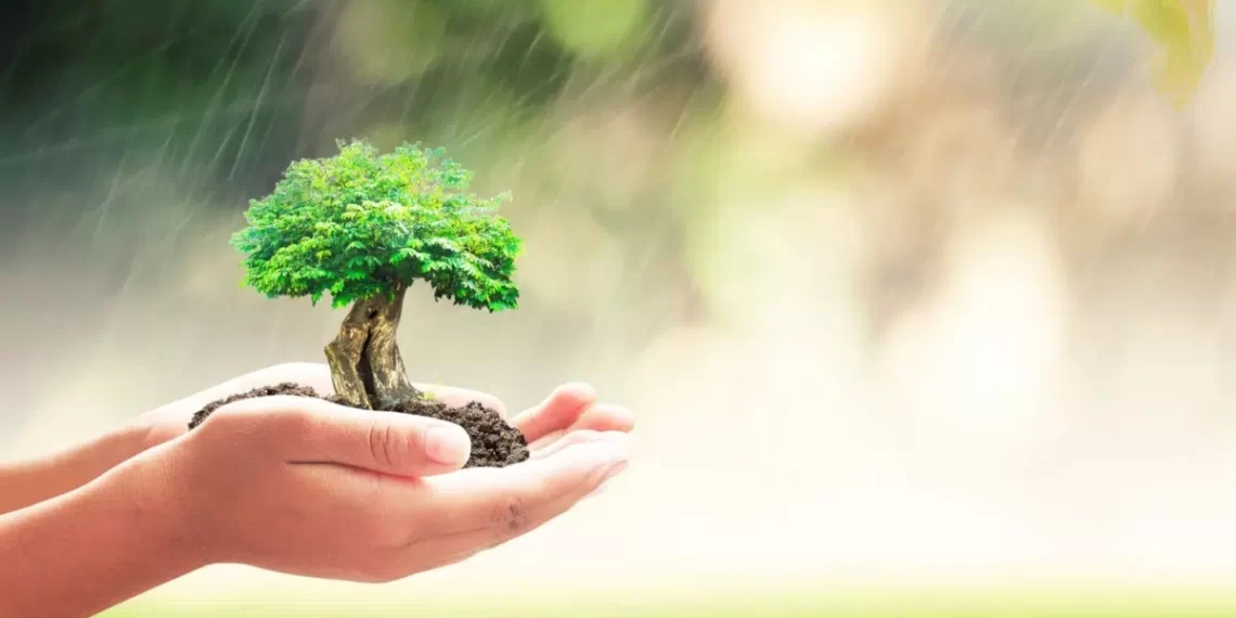 آشنا توزع بروشور في اليوم العالمي للبيئة