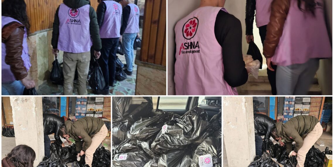 أشنا للتنمية تقدم الدعم للمهجرين في القامشلي